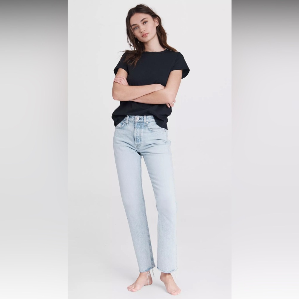 rag & bone Light Blue Straight Leg Jeans